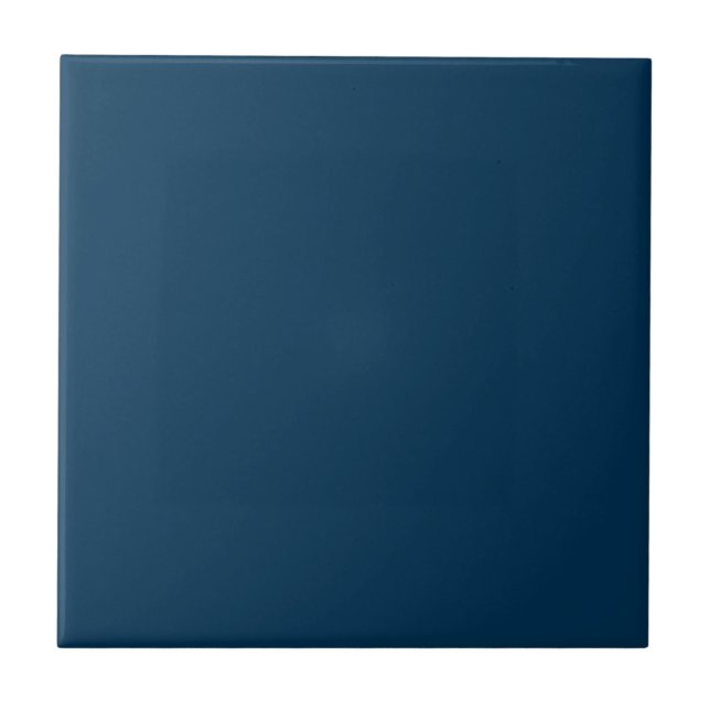 Prussian Blue Solid Color | Classic | Elegant Ceramic Tile (Front)