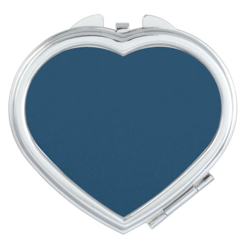 Prussian Blue Solid Color  Classic  Elegant Compact Mirror