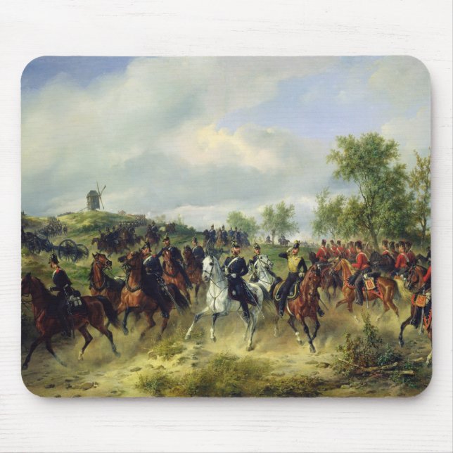 Prussian cavalry on expedition, c.19th mouse pad (Front)