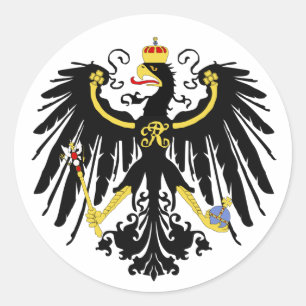 Prussian Eagle - Flagge Preußens - Reichsadle Classic Round Sticker