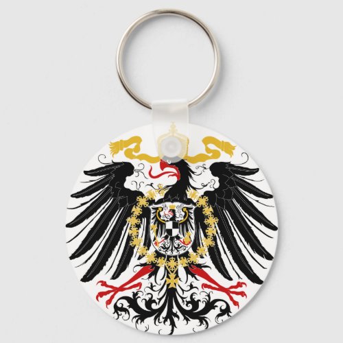 Prussian Eagle Red Black and Gold Keychain