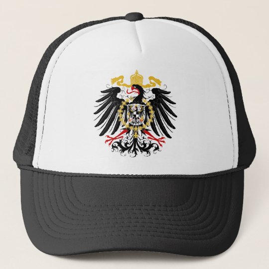 Prussian Eagle Red Black and Gold Trucker Hat | Zazzle.com