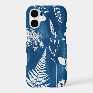 Prussian Indigo Blue Cyanotype Fern Botanical Art iPhone 17 Case