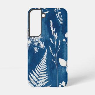 Prussian Indigo Blue Cyanotype Fern Botanical Art Samsung Galaxy S22 Case