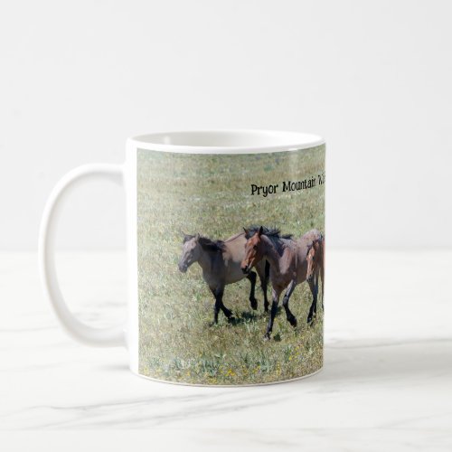 Pryor Mountain Wild Horses Running Coffee Mug