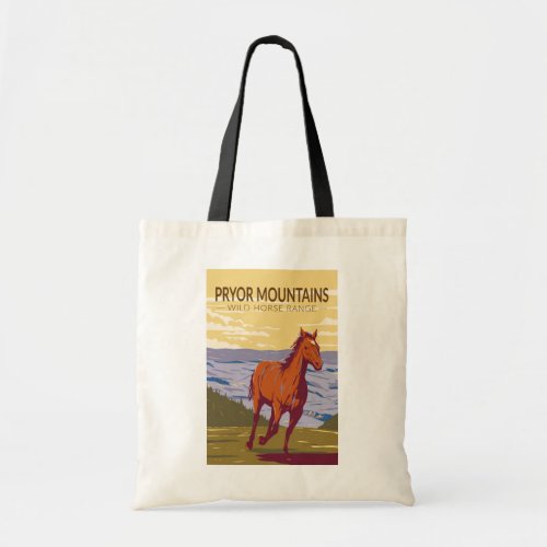 Pryor Mountains Wild Horse Range Vintage  Tote Bag