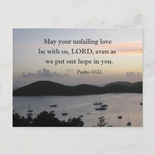 Ps 3322 May your unfailing love be with us Lord Postcard