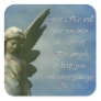 Ps 91:11 He will give His angels watch over you Square Sticker