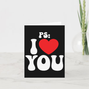 Ps I Love You Day Purple Funny Valentine Matching Card