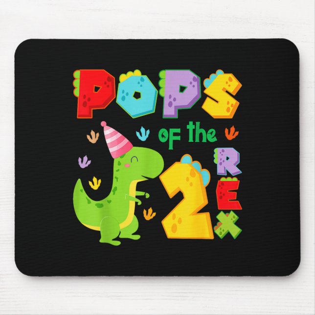 Ps Of The Two Rex 2nd Birthday Boy Dinosaur T-rex  Mouse Pad (Front)