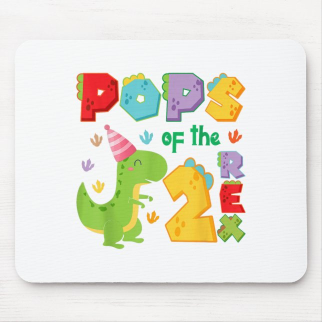 Ps Of The Two Rex 2nd Birthday Boy Dinosaur T-rex  Mouse Pad (Front)