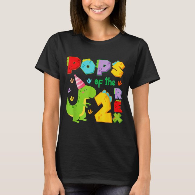 Ps Of The Two Rex 2nd Birthday Boy Dinosaur T-rex  T-Shirt (Front)