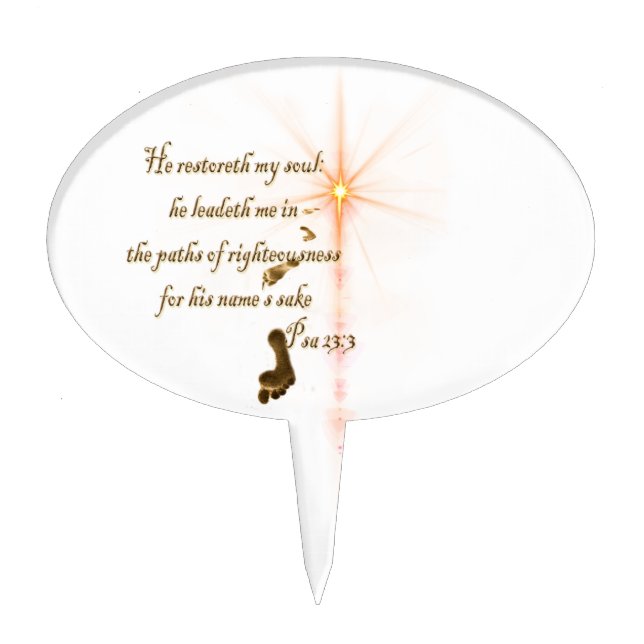 Psa 23.3 The Lord is my shepard Cake Topper (Front)