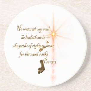 Psa 23.3 The Lord is my shepard Drink Coaster