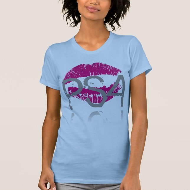 PSA LIPS (pink) T-Shirt (Front)