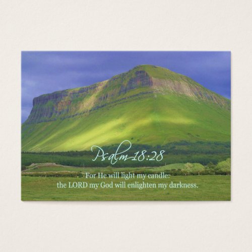 Psalm18:28 Personal Inspirational Cards Business Card Templates