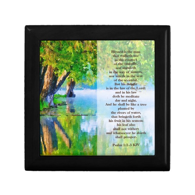 Psalm1:1-3 Blessed is the man Christian Gift Box (Front)