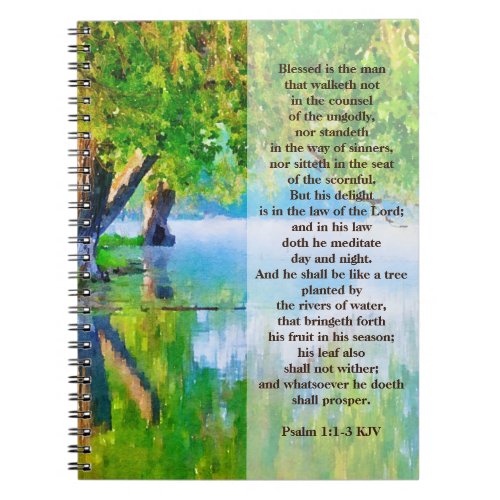 Psalm11_3 Blessed is the man Christian Notebook