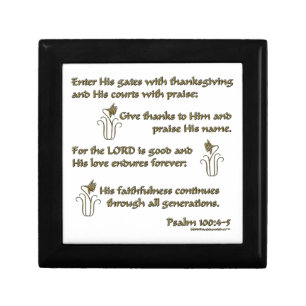 Psalm 100:4-5 keepsake box