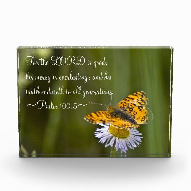 Psalm 100:5 acrylic award (Front)