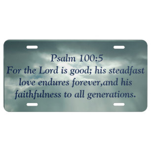 Psalm 100:5 license plate