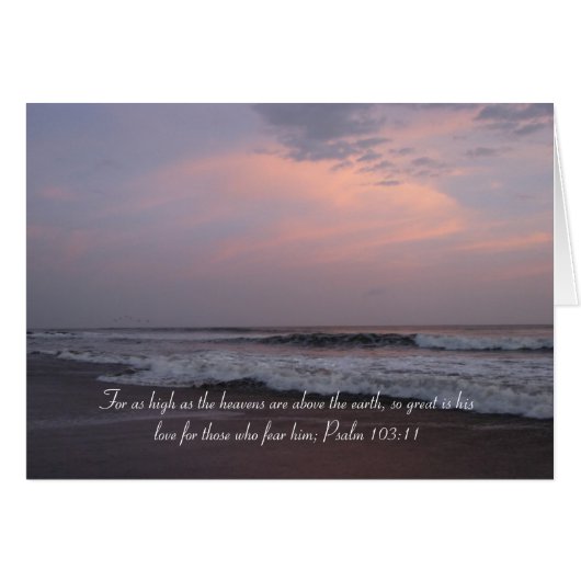 Psalm 103:11 - Sunset Cards (Front Horizontal)