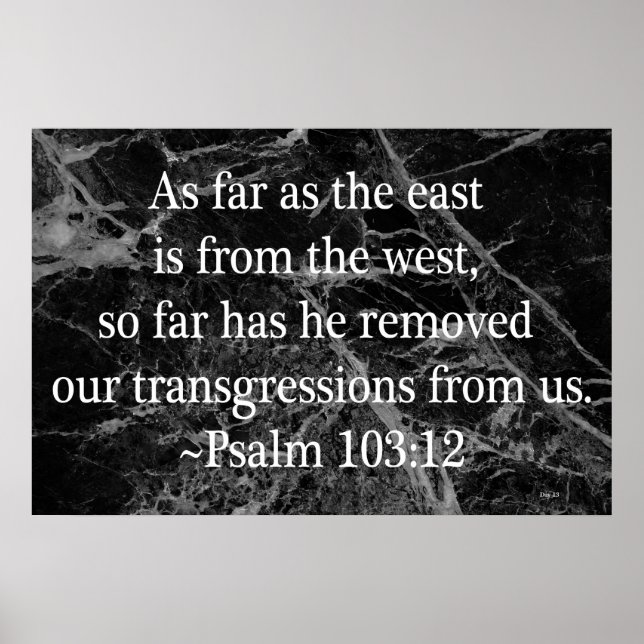 Psalm 103:12 poster (Front)