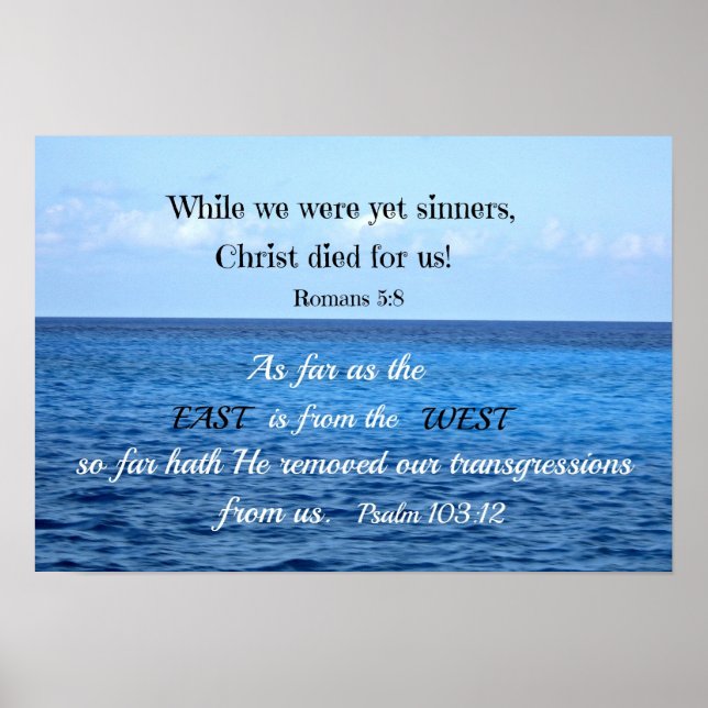 Psalm 103:12 poster (Front)