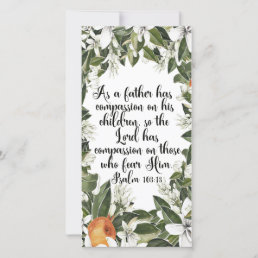 Psalm 103:13, Watercolor Scripture Bookmark