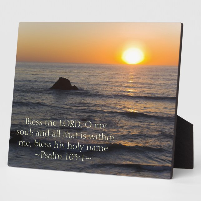Psalm 103:1 plaque (Side)