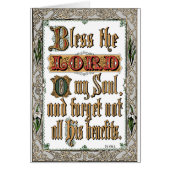 Psalm 103:2 Victorian Scripture Card (Front)
