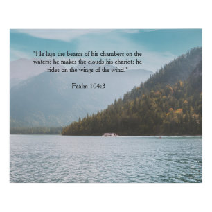 Psalm 104:3 faux canvas print