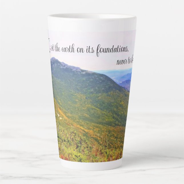 Psalm 104:5 Latte Mug (Front)