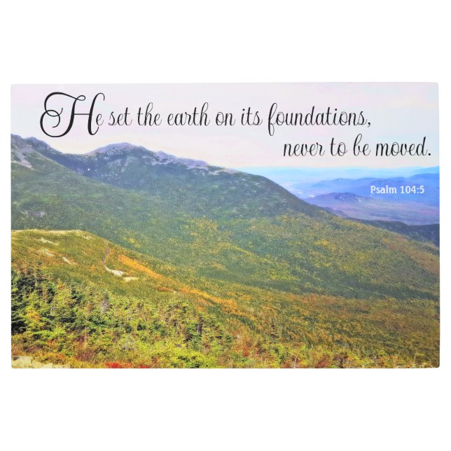 Psalm 104:5 Metal Print (Front)