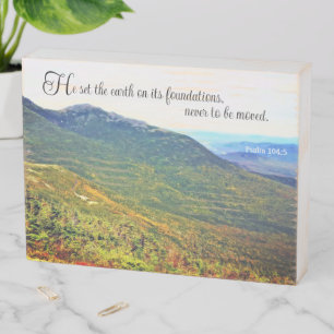 Psalm 104:5 Wooden Box Sign