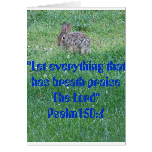 Psalm 105:6, Critters Cards (Front)