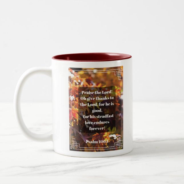 Psalm 106:1 Mug (Left)
