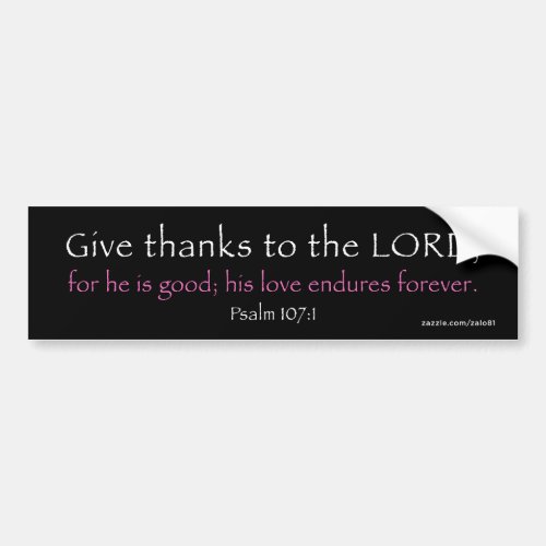 Psalm 1071 bumper sticker