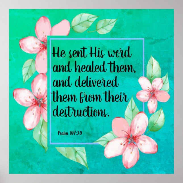 Psalm 107:20   poster (Front)