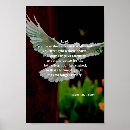 Psalm 10 Bible Verse Poster