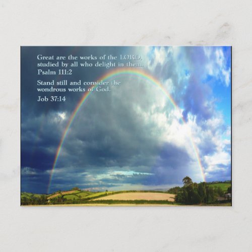 Psalm 1112  Rainbow Postcard
