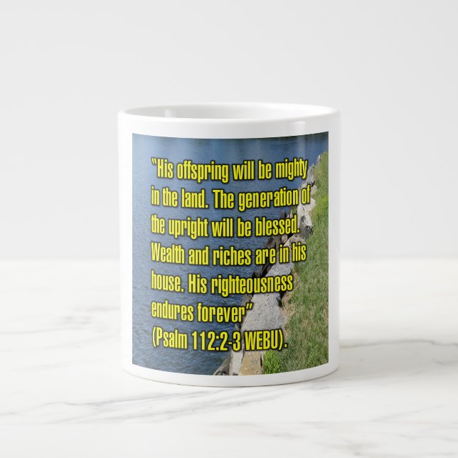 Psalm 112:2-3 WEBU Mug (Front)