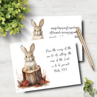 Psalm 113:3 English Burmese Bunny Notecard