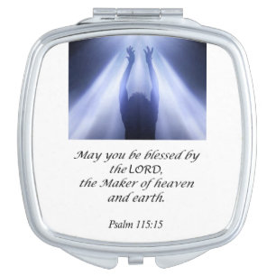Psalm 115:15 Square Compact Mirror