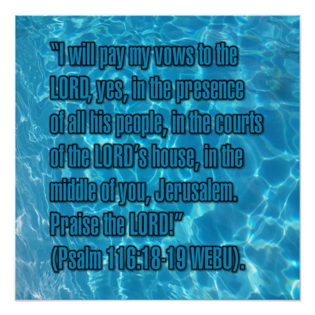 Psalm 116:18-19 WEBU Poster (Front)