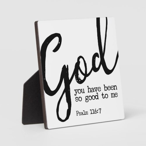 Psalm 1167 God is Good Bible Scripture Sign Plaque