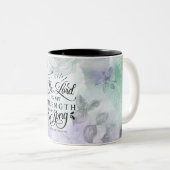 Psalm 118:14 The Lord is my Strength and my Song Two-Tone Coffee Mug (Front Right)
