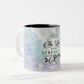 Psalm 118:14 The Lord is my Strength and my Song Two-Tone Coffee Mug (Front Left)