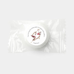 Psalm 118:24 and Three Red Birds Life Saver® Mints