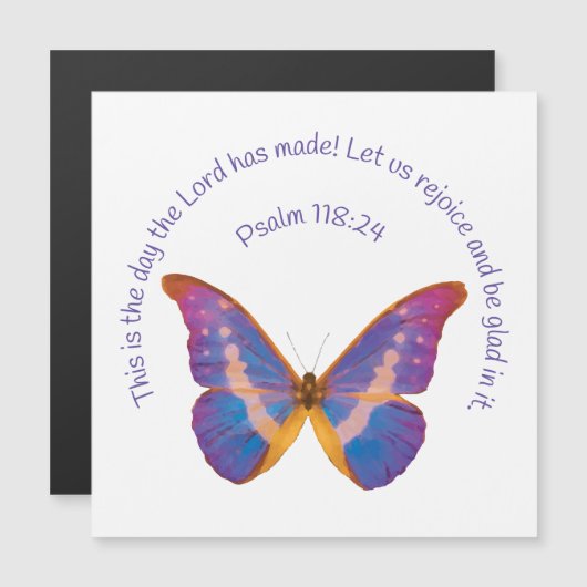 Psalm 118:24 and Watercolor Butterfly (Front/Back)